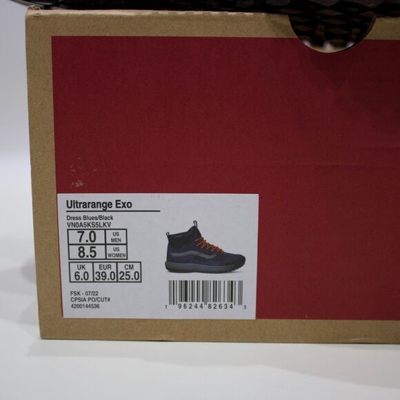 New w/Box Vans UltraRange EXO HI MTE-1 Dress Blues Black Women Size 8.5 (Men 7) - Picture 5 of 14